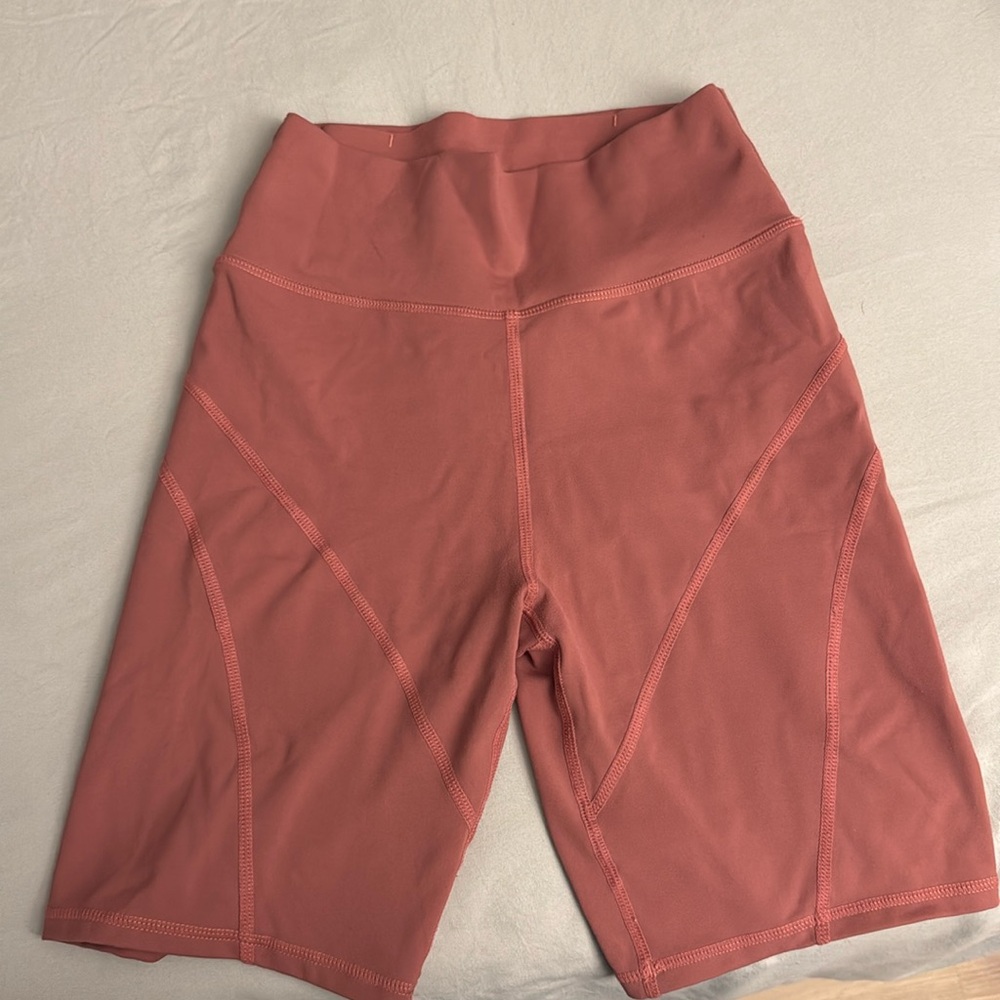 Muave pink high waist biker shorts